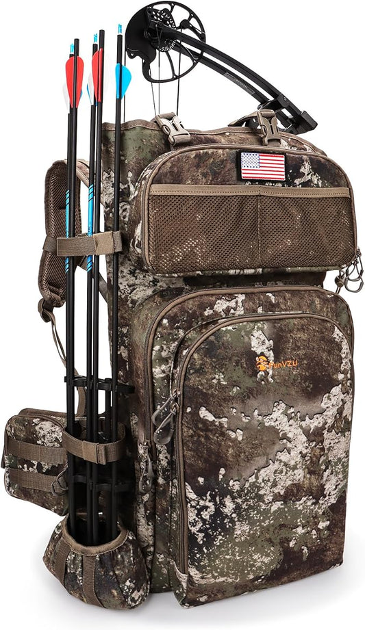 Hunting Backpacks for Men,Saddle Hunting Bag with Bow Holder, Large Compound Bow Hunting Backpack & Duffle Bags