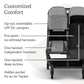 UPPAbaby Minu Duo Side-by-Side Double Stroller - Lightweight + Compact Design for Travel - Easy Fold- From Birth to Toddler - Independent Recline -Greyson(Charcoal Mélange/Carbon Frame/Saddle Leather)