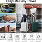 mixi 2-Piece Luggage Sets with Cup Phone Holder and Charger Hard Shell Suitcases with Spinner Wheels, 20+26 Inch Blackish Green