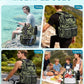 HXLGMD Fishing Backpack with Rod Holders, 43L Large Water Resistant Tackle Bag Storage Gear and Equipment with Cooler for Men Fishing, Camping, Hiking, Green