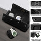 MOZSLY Watch Roll Travel Case 3 Slots Portable Watches Box Organizer Storage Holder Pattern PU Leather