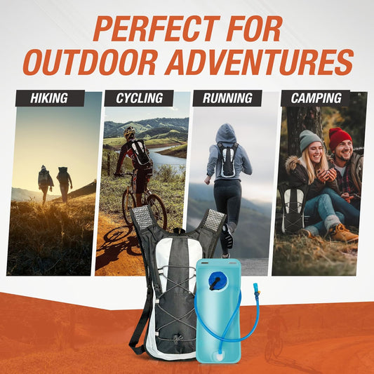 Military-Grade Hydration Backpack, 3L Water Reservoir Pack with Insulated Flow Tube, Tactical Outdoor Gear for Hiking Camping Cycling, Adjustable Padded Straps, Weather-Resistant Pack - Roamly