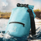 HEETA Waterproof Dry Bag with Front Zippered Pocket for Women Men, 5L/10L/20L/30L/40L Roll Top Lightweight Dry Storage Bag Backpack for Travel, Kayaking, Boating, Rafting, Camping, Hiking & Beach