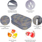 Serfeymi Weekly Travel Pill Organizer 2 Times A Day AM PM Upgraded Rainbow Pill Box 7 Day with Portable Zipper PU Leather Pill Case, Medicine Organizer for Pills, Vitamins, Fish Oils - Lines 01