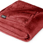 Bare Home Fleece Blanket - Throw/Travel - Ultra-Soft Lightweight for Bed, Sofa, and Couch - Luxury Microplush - Cozy Warm Blanket (Throw/Travel, Rosewood)