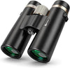 12x42 UHD Binoculars for Adults High Powered Waterproof Large View with Clear Vision & Compact Binocular Essentials for Hunting Camping Cruise Travel Bird Watching Sports