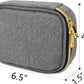 Teamoy Small Jewelry Travel Case, Portable Jewelry Organizer Bag for Earrings, Necklace, Rings and More, Small, Gray-(Bag Only)