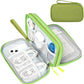 FYY Electronic Organizer, Travel Cable Organizer Bag Pouch Electronic Accessories Carry Case Portable Waterproof Double Layers Storage Bag for Cable, Cord, Charger, Phone, Earphone, Large Size, Green