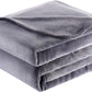 Surii Home Luxury Microfiber Flannel Blanket, Super Soft, Warm, Cozy, Fluffy, and Breathable, Perfect Throws for Bed, Couch, Sofa, for All Season Use. 350GSM Twin Size 60x80 Inches(Grey)
