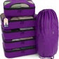 Shacke 6 Set Packing Cubes for Travel - Compression Packing Bags/Travel Organizer - Luggage Organizer Bags for Traveling - Travel Essentials for Women - Cruise Must Haves Packing List