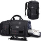 WITZMAN Travel Duffel Bags for Men Large Carry On Weekender Overnight Bag 3 in 1 Backpack with Shoe Compartment （B693 Black） - Roamly