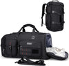 WITZMAN Travel Duffel Bags for Men Large Carry On Weekender Overnight Bag 3 in 1 Backpack with Shoe Compartment （B693 Black） - Roamly