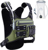 Running Vest with 2L Water Bladder, USA Original Patent, Lightweight Adjustable Chest Pack with Pistol Holster, Reflective Running Hydration Vest for Women Men for Marathon