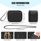 Relavel Mini Makeup Bag with Led Mirror, Small Cosmetic Bag with 3 Light Modes, Rechargeable Portable Makeup Pouch with Hands-Free Wrist Strap for Pool Parties丨Work Touch-Ups丨Travel - Black