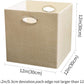 Posprica Storage Cubes, 12×12 Storage Bins, Fabric Drawers Organizer Basket, 4pcs, Beige