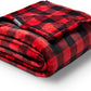 Bare Home Textured Fleece Blanket - Throw/Travel - Ultra-Soft Lightweight for Bed, Sofa, and Couch - Luxury Microplush - Cozy Warm Blanket (Throw/Travel, Buffalo Plaid - Red/Black)