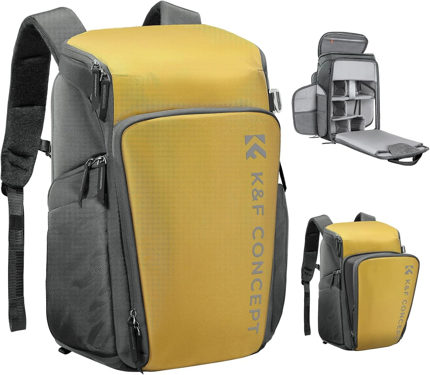 K&F CONCEPT Professional Camera bags for photographers 25L Large Capacity Camera Case Waterproof Photography Camera Backpack for Dslr Cameras