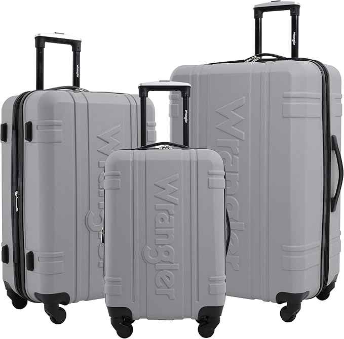 Wrangler 3 Piece Astral Travel Luggage Set, Sharkskin