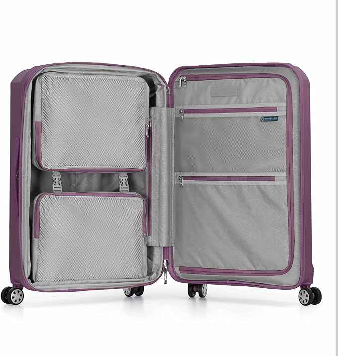Traveler's Choice Pagosa Hardshell Expandable Luggage with Spinner Wheels, Mauve, 26-Inch Medium