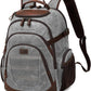 Travel Laptop Backpack 17.3 inch XL Computer Backpack for Men Waxed Canvas College Daypack Business Backpack Gray - Roamly