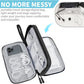 Electronics Organizer Travel Case,Electronic Accessories Storage Bag,Portable Waterproof Cable Organizer Bag,Travel Cord Organizer Bag for Small Charging Cord Storage,Cables,SD Card-Black