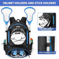 LARIPOP Lacrosse Bag Extra Large Backpack with Stick Holders & Helmet Compartment for Men Women Youth