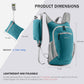 10L Small Hiking Backpack Travel Daypack Lightweight Packable Back Pack for Women Men(Teal Blue) - Roamly