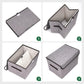 Large 42 Quarts Fabric Storage Bins with Lids [2-Pack] Linen Collapsible Foldable Storage Cubes, Closet Organizer Containers boxes with Handles for Home Office (16.7 x 12 x 12, Gray)