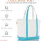 CB STATION Medium Classic Canvas Tote Bag for Women, Top Zipper Closure, Outer Pocket, Daily Essentials, Groceries, Traveling