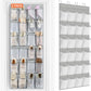 FENTEC 2 Pack Over the Door Shoe Organizer Hanging Shoe Organizer for Closet, Space Saving Mesh Large Pocket Shoe Storage and Organizer with 24 Packets, Shoe Holder for Apartments Garages, Gray