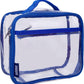 Wildkin Kids Insulated Lunch Box – Durable and Reusable for School & Travel - Clear w/Blue Trim