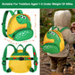Accmor Toddler Harness Backpack with Leash, Cute Kid Dinosaur Backpacks with Anti Lost Wrist Link, 4 in 1 Mini Child Harness Leash Walking Wristband Rope Baby Protection Belt for Boys Girls (Yellow)