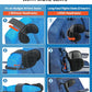 Travel Pillow Combo with Chin Strap, Airplane Pillows with 3D Eye Mask for Sleeping, 360° Support Plane Head Strap for All Plane Seats, Long Flights Essentials, Stop Bobblehead, Red