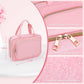 Wedama Toiletry Bag for Women, Medium Cosmetic Travel Bag, Hanging Toiletry Bag for Bathroom, Thickened PVC Waterproof Makeup Bag, Toiletries Bag for Travel Business Trips and Camping, Pink - Roamly