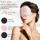 Silk Sleep Mask Eye Cover, 100% Mulberry Silk Women Men Eye Mask for Sleeping Blackout with Adjustable Straps, No Pressure Soft Blindfold Night Eye Shade, Eyemasks for Travel (Pink)