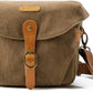 BAGSMART Camera Bag, SLR DSLR Canvas Crossbody Camera Case, Compact Camera Shoulder Bag with Rain Cover for Women and Men, Khaki