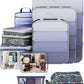 Veken 11 Set Compression Packing Cubes for Travel Essentials,Compressible Expandable Large Luggage Suitcase Organizer Bags for Clothing,Durable Space Saver Storage Bags(Dark Blue Floral)