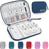 Travel Cable Organizer Bag, Electronics Organizer Tech Pouch with Double Layers for Cords, Chargers, Phone, Earphones, USBs, SD Cards - Travel Essentials Portable Waterproof Tech Pouch
