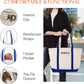 CB STATION Medium Classic Canvas Tote Bag for Women, Top Zipper Closure, Outer Pocket, Daily Essentials, Groceries, Traveling