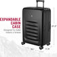 Victorinox Spectra 3.0 Expandable Medium Case - Modern Hardside Luggage - Rolling Suitcase with Spinner Wheels - Holds Travel Accessories - 81 Liters, Black