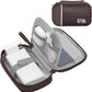 Electronics Organizer,Travel Cord Organizer Pouch, Portable Cable Organizer Bags, Waterproof Electronic Accessories Storage Case for Cables, Cords, Charger, Phone (Single Layer-Small-Brown)