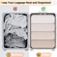 Veken 2/6/9/11 Set Compression Packing Cubes for Travel Essentials,Compressible Expandable Large Luggage Suitcase Organizer Bags for Clothing,Durable Space Saver Storage Bags(Beige)
