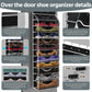 12 Pocket Over the Door Shoe Organizer,Reusable Breathable Large Mesh Bag Men's & Women's Sneaker Organizer,Shoe Organizer for Kids,Hanging Shoe Storage Hanging Bag (Black)