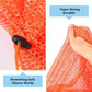 3Pcs Mesh Laundry Bags Washing Machine Mesh Wash Bags Jumbo for Delicates Clothes,Bed Linen,Toys with Drawstring Closure Sturdy(3 XXLarge 28 x 26 Inches, Orange)