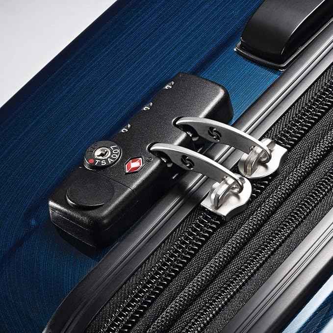 Samsonite Winfield 2 Hardside Expandable Luggage with Spinner Wheels, Deep Blue, Checked-Large 28-Inch