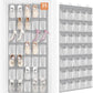 FENTEC 35 Large Pockets Over The Door Shoe Organizer, Mesh Hanging Shoe Organizer Shoe Rack for Closet Mesh Closet Shoe Holder, Over Door Organizer, Shoe Organizer for Wall, Grey, 1 Pack