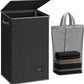 SOLEDI Laundry Hamper with Lid 90L Large & Tall Collapsible Laundry Basket, Clothes Hamper with Bag Removable Easy to Carry, Dirty Hampers for Bedroom, Bathroom, Dorm, College, Dark Grey