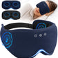 Bluetooth Sleep Mask with 2 Removable 3D Contoured Cup, Bamboo Cotton Sleeping Headphones for Side Sleepers with Timming Setting, Blackout Eye Mask for Sleeping Travel Meditation Men Women