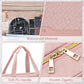 Wedama Toiletry Bag for Women, Hanging Travel Toiletry Bag with Jewelry Organizer Compartment Large Makeup Bag, PVC Waterproof Cosmetic Travel Bag for Travel Business Trips Camping Bathroom, Pink - Roamly