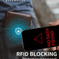 Mens Wallet Genuine Leather Bifold RFID Blocking Wallet for Men with 1 ID Window 13 Card Holders 2 cash pockets 1 Gift Box